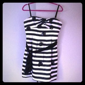 Black and White BCBG Dress with Sequin